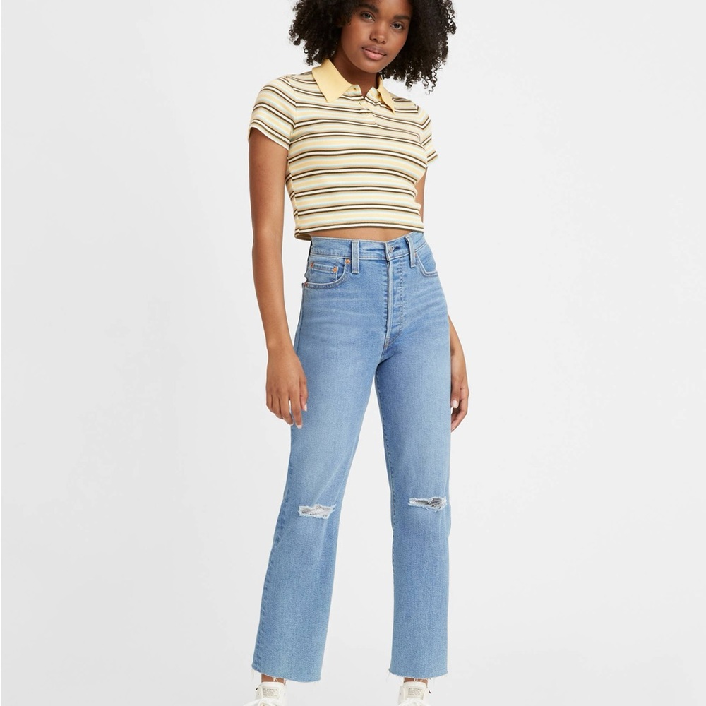 Levi’s ribcage straight denim jeans